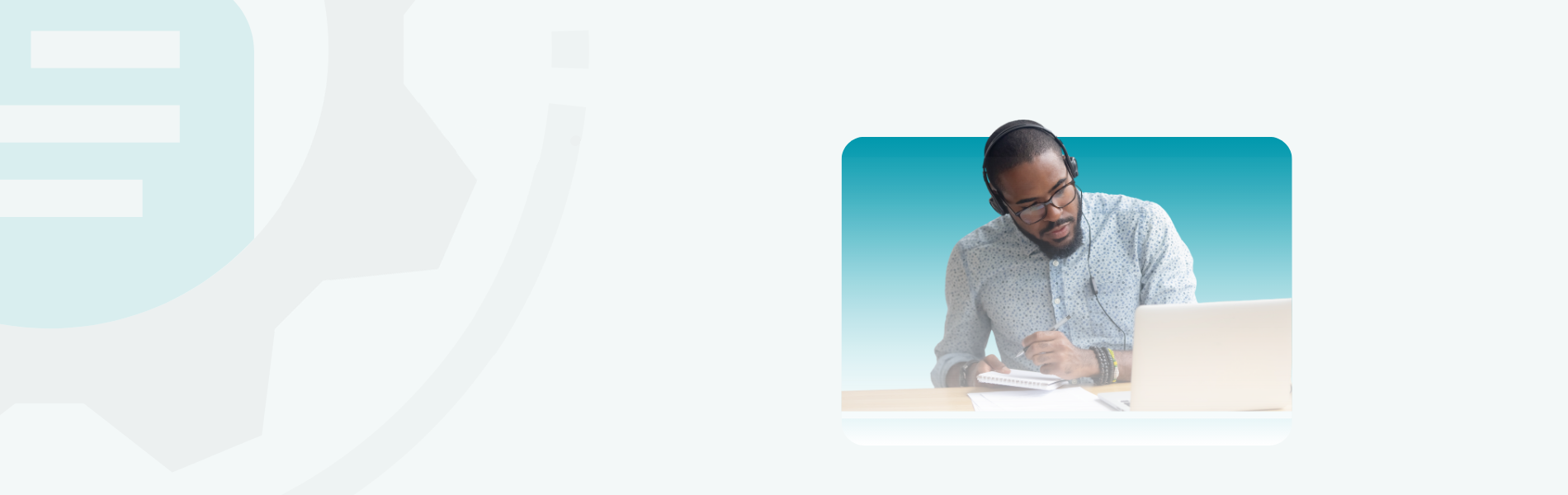 SkillUp Montgomery logo with man taking an online course